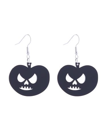 Feylie Halloween earrings Halloween earrings for women and girls creepy pumpkin cat network drop dripping earrings gothic costume party jewelry accessories 10