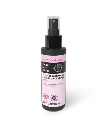 Bamboobies Baby's Diaper Spray, Comfort and Protect Your Baby's Bottom, Made with Natural Ingredients, 3.4 Oz Spray Bottle, Made in the USA DIAPER RASH SPRAY