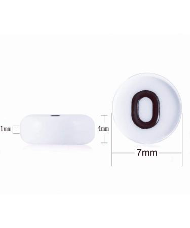 Amaney 500pcs White Acrylic Number Beads 7x4mm | Mixed Round Shape Loose Beads - Buy Online on GoSupps.com