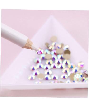 DOITOOL 120 Pcs Nail Point Drill Pencil Nail Art Tool Nail Dotting Pen Sticky Dotting Pen Rhinestone for Nails Rhinestone Picker Pen Rhinestone Picker Tool White Dot Wood Nail Pen - Buy Online on GoSupps.com