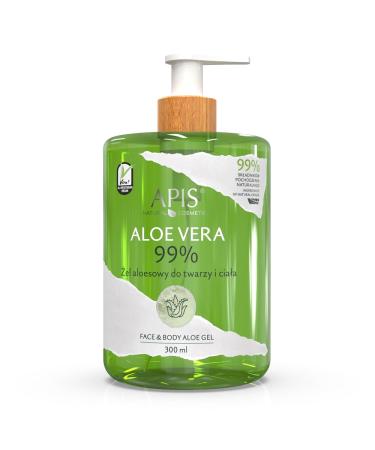 APIS MATURAL ALOE VERA 99% SHADED GEL FOR FACE AND BODY 300 ML