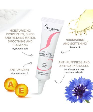 Embryolisse Smoothing Eye Contour Care - Reduces Wrinkles, Dark Circles | 0.5oz - Buy Online on GoSupps.com