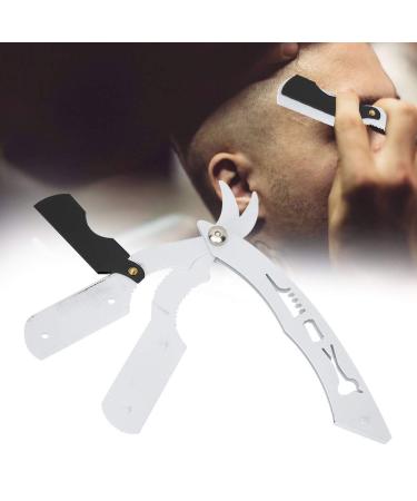 Professional Retro Foldable Barber Razor for Men - Manual Blade Holder in White | Premium Quality Grooming - Buy Online on GoSupps.com