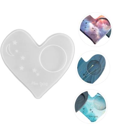 NUOBESTY 3pcs Coaster Mold Silicone Molds Heart Silicone Zip Pull Crystal Epoxy Mold Crafts Heart-shaped Whitex3pcs 13.6X13CMx3pcs - Buy Online on GoSupps.com