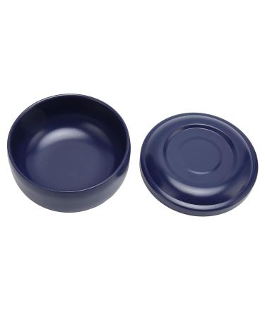 Premium Dark Blue Iron Shaving Bowl with Lid - Large Capacity Shaving Soap Mug for Effortless Lathering - Ideal for International Shipping - Buy Online on GoSupps.com
