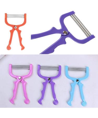 SOLUSTRE 3pcs Facial Hair Removal Spring Set for Women - Eyebrow, Face, and Upper Lip Threading Tool - Purple+Blue+Rosy - Buy Online on GoSupps.com