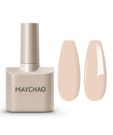 MAYCHAO 15ML Gel Nail Polish 1Pc Neutral Nude Gel Polish Soak Off UV LED Skin Tone Nail Gel Polish Nail Art Starter Manicure Salon DIY at Home 0.5 OZ