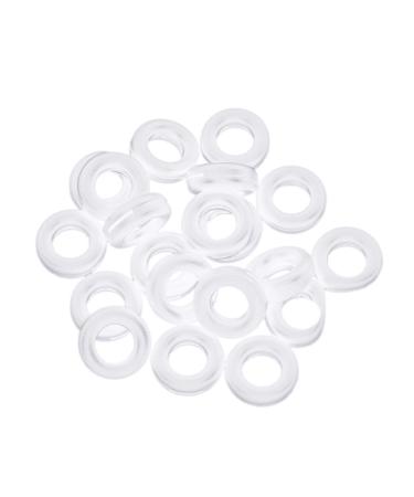 Healifty Silicone Anti-Slip Eyeglass Sleeve Round Eyeglass Holder 10 Pairs (Semi-Transparent)