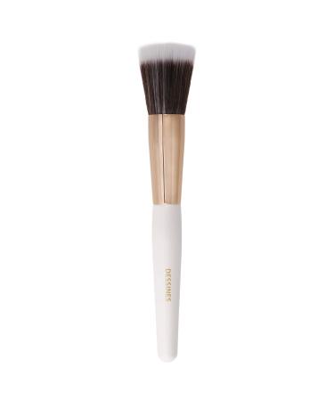 DESSINES MakeUp Brush Vegan Professional Brush with Natural Wooden Handle (TU-788 Cream White) TU-788 Duo Fibre Cream White