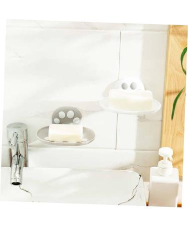 Ciieeo 2 Pcs Box Soap Box Plastic Soap Draining Dish Hygiene Bar Soap Holder Bath Soap Holder Storage Rack Shower Soap Holder Cat Soap Holder Decor Sponge Holder No Punching White - Buy Online on GoSupps.com