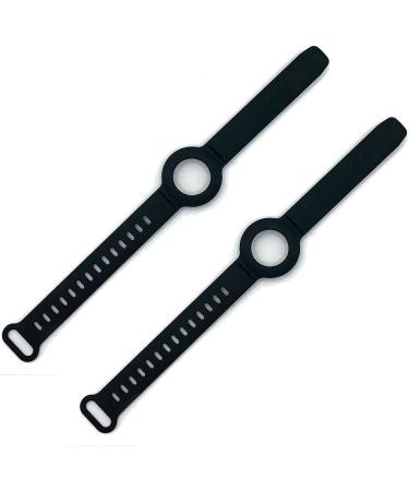 Kids / Adults (2 Pack) Anti-Lost Bracelet for AirTag - iZi Way Soft Silicone Wristband Watch Band Cover - Black - Buy Online on GoSupps.com