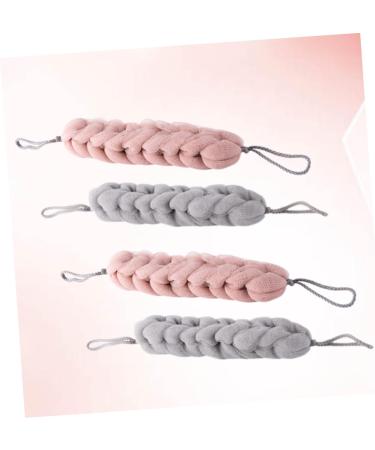 FRCOLOR 4pcs Natural Loofah Shower Pouf & Body Scrubber - Exfoliating Bath Sponge & Mitt for Spa-Like Experience - Buy Online on GoSupps.com