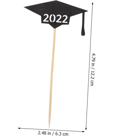 Vaguelly 30pcs 2022 2022 Cake Inserts Cake Ornament Cupcake Topper Capacillos Para Cupcake Graduation Cap Decorations Mini Paper Cups Graduation Cake Decor Baking Paper Bamboo Stick - Buy Online on GoSupps.com