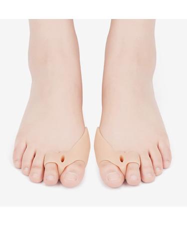 icehao toe valgus corrector Bunion Corrector Toe Straightener Joint Pain Relief Aid can wear shoes24 hours continuous painless correction(1 pair) (complexion)