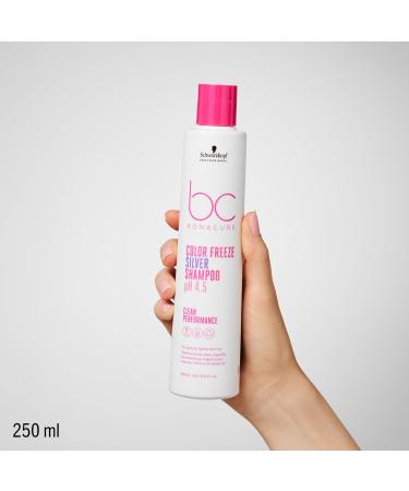 Schwarzkopf Professional Bonacure Color Freeze Silver Shampoo Grey & Lightened Blonde Hair Eliminates Yellow Tones Revives Cool Tones With Vegan Keratin SLS SLES Free 250 ml - Buy Online on GoSupps.com