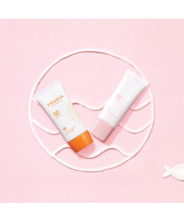 Frudia Tone Up Base Sun Cream 50g - Broad Spectrum SPF Brightening Moisturizer for All Skin Types - Shop Internationally - Buy Online on GoSupps.com
