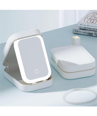 POLISH LED Three-Color Adjustable Makeup Mirror Adjustable Makeup Mirror with Lights Rechargeable Lighted Makeup Mirror B - Buy Online on GoSupps.com