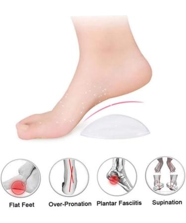 4 Pairs Gel Arch Support Insoles High Heel Cushion Insert Non Slip Inner Shoe Gel Pads Ball of Foot Cushion Pads for Rapid Foot Care Tools - Buy Online on GoSupps.com