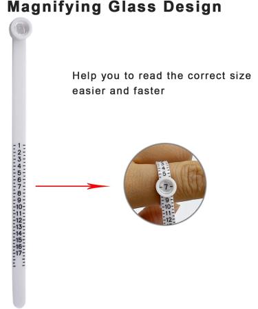Ring Sizer Measuring Tool - Reusable Jewelry Sizing Gauge for Fingers - US Ring Sizes 1-17 (1Pcs White) - Buy Online on GoSupps.com