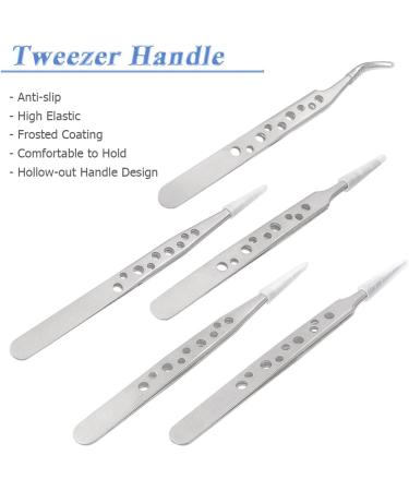 Mesee 5 Pcs Stainless Steel Precision Tweezers Tool Set 9-Hole Anti-Static Tweezer Non-Magnetic Curved & Straight Pointed Tips ESD Tweezer Kit for Eyelash Extension Jewelry Electronics Repair - Buy Online on GoSupps.com