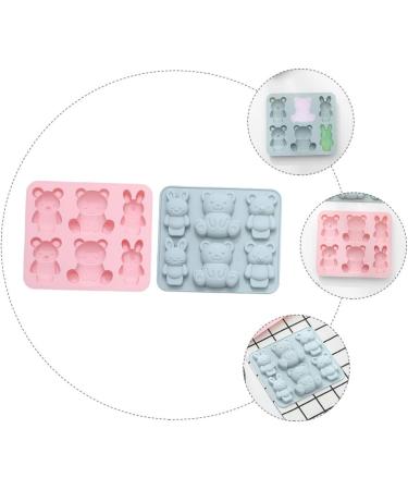 Zerodeko 2pcs Cake Mold Keychain Silicone Molds Ice Cube Candy Muffin Top Pans for Baking Resin Molds Silicone Molds for Candles Candle Molds Rabbits Bunny Chocolate Mold Cartoon Silica Gel 15.9X14.1CM - Buy Online on GoSupps.com