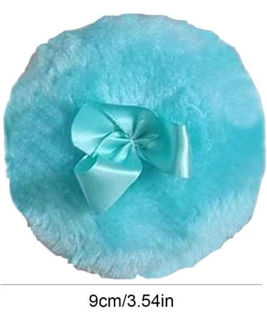 Soft Baby Powder Puff - 4 Inch Powder Puff | Body Powder Puff with Bow | Reusable Body Powder Applicator | Washable Round Face Powder Puff or Baby Child Adult Blue - Buy Online on GoSupps.com