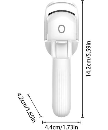 Heated Eyelash Curler Portable Lash Curling Tool - Rapid Heat-up Eye Lash Curler with Temperature Control 3 Modes Silicone Pad for Quick Natural Eye Lashes White - Buy Online on GoSupps.com