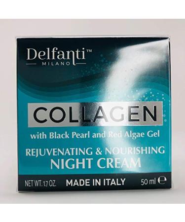 Delfanti-Milano Collagen Rejuvenating Night Cream with Black Pearl and Red Algae Gel - Made in Italy - Buy Online on GoSupps.com
