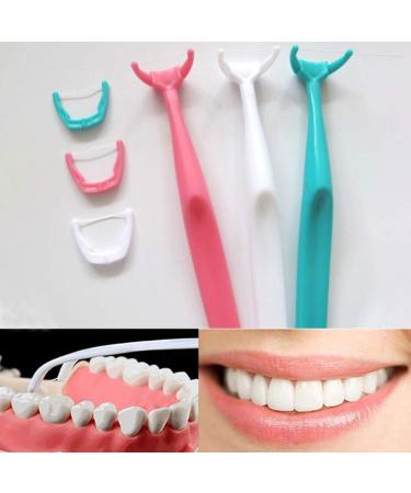 Buy Dental Floss Handle with Extra Dental Floss Heads & Toothpicks - Teeth Cleaning Tool in Red White & Green - Fast International Shipping - Buy Online on GoSupps.com