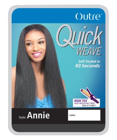 Outre Quick Weave Annie Half Wig - Natural Dark Color 1B | Synthetic Hair - Buy Online on GoSupps.com
