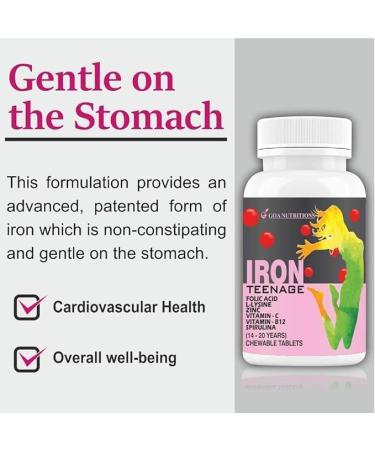 Iron Tablets Women Teenager Girls 60 Chewables (Pack of 1) - Buy Online on GoSupps.com