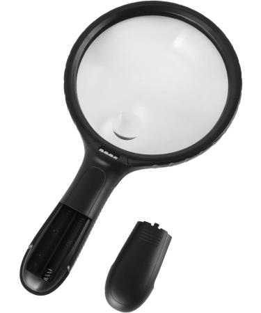 Magnifying Glass Professional Large Viewing Area Evenly Lit Handheld Magnifying Glass 4 LED Lights Small Gift - Buy Online on GoSupps.com