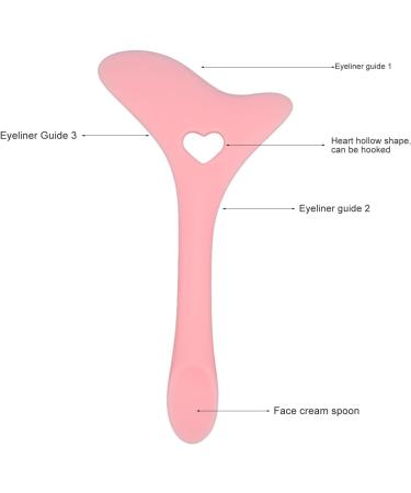 Eyeliner Stencils Wing Tips Eyeliner Aid Eyebrow Pencil Stencil Reusable Eye Liner Shadow Guide Template Multifunctional Lazy Quick Makeup Tool(Pink) - Buy Online on GoSupps.com
