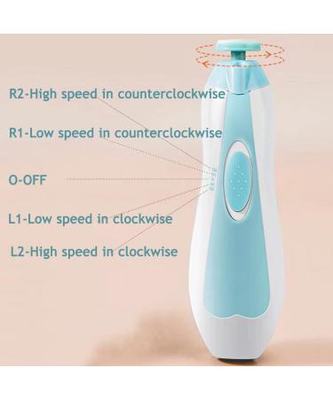 PandaEar Baby Nail Trimmer Newborn Electric Nail File Baby Nail Clippers Kit with Extra 6 Replacement Pads (Blue) - Buy Online on GoSupps.com