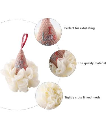 Minkissy Kids Body Wash Cute Ice Cream Bath Sponge Shower Soft Large Loofah Sponge Polyester Body Scrubber Exfoliating Bath Sponges for Women Men Bath Shower White Mens Body Wash Rice White - Buy Online on GoSupps.com