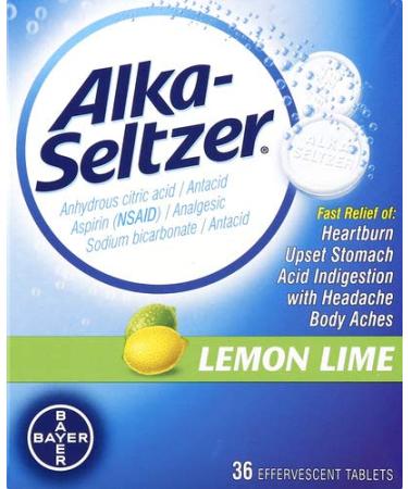 Alka-Seltzer Lemon Lime, 36 Count (Pack of 1)