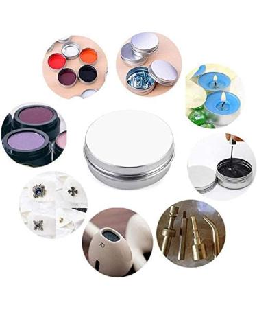 Proleo 24er Aluminum Empty Jar Silver - 60ml Cream Box with Screw Cap for Lip Balm Lotion Creams Masks & Mini Candles - Ideal for Cosmetics - Buy Online on GoSupps.com
