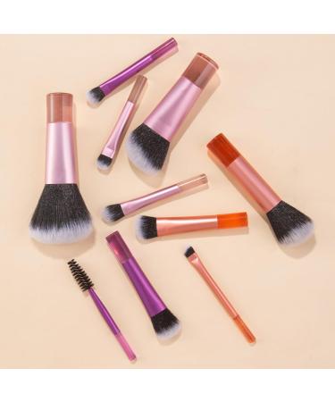 Travel Makeup Brushes Set - 10pcs Mini Cosmetic Brush Kit with Bag | Small Multi Color Face & Eye Brushes - Buy Online on GoSupps.com