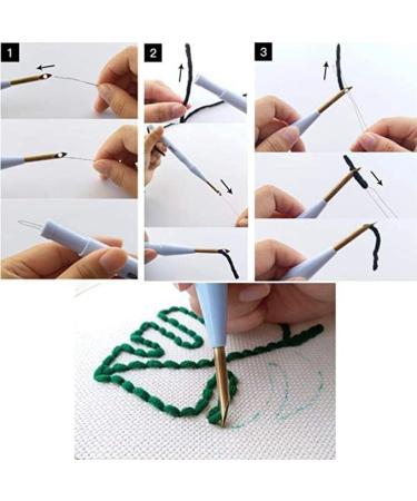 Punch Needle Rug Kit for Beginners - Sunrise on Mountain Design | Embroidery Starter Set with Color Pattern, Yarn, and Hoop - Buy Online on GoSupps.com