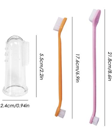 SourceTon Set of 15 Pet Toothbrush Set 5 Dual Headed Toothbrush Dog Toothbrush and 10 Finger Toothbrush for Dental Care of Dog & Cat - Buy Online on GoSupps.com