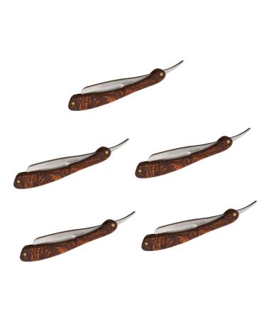 Beaupretty 5st folding knife hairdressing blade men razor supply safety razor hairdresser made of stainless steel bare turf blades foldable blades hairdresser razor vintage