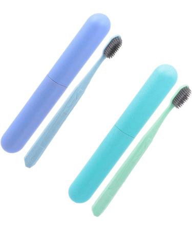 Buy FRCOLOR 4 Pcs Soft Toothbrush Set - Travel-Friendly Super Soft Adult Toothbrushes with Portable Case - Ideal for International Shipping - Buy Online on GoSupps.com