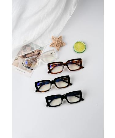 Eyekepper 4 Pack Reading Glasses - Blue Light Blocking Oversized Square Computer Readers +2.50 | Stylish & Comfortable Vision Solutions - Buy Online on GoSupps.com