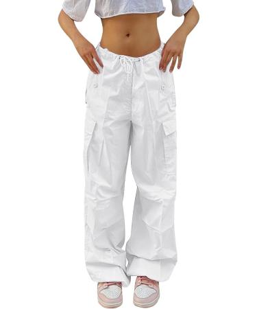 Shop Y2K Women s Parachute Cargo Pants | Vintage 90s E-Girl Streetwear Track Pants - Baggy & Stylish - Buy Online on GoSupps.com