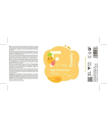  Freshly Freshly Kids Sun Cream with Physical Filters Suitable for Sensitive Skin Atopic and from Day One Kids Protection Sunscreen 100ml - Buy Online on GoSupps.com