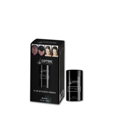 OPTRK keratin hair building fibers for thin hair & hair loss | 25g - 0.88oz | instantly hair thickening fibers & topping. Looks 100% natural, hair powder, covers hair thinning area & bald spots (Black)