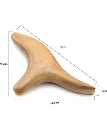 Healifty Trident Shaped Gua Sha Board - Natural Wood Scraping Massage Tool for Spa & Acupuncture - Buy Online on GoSupps.com