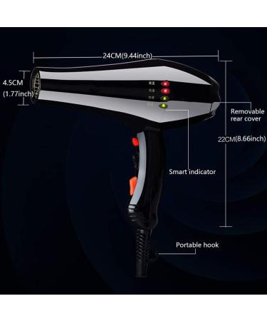 Hair Dryer Powerful AC 2200W Professional Hairdryer Negative Ionic Technology with 2 Concentrator and Diffuser Salon Fast Blow Dryers with 3 Heat 2 Speed Settings for Home and Salon Small Gift - Buy Online on GoSupps.com