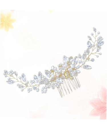 Ipetboom Wedding Hair Comb Rhinestone Comb hair comb wedding Wedding dress pearl comb rhinestones rhinestone accessories bride headgear rhinestone hair comb Comb for Bridal dress Hair up - Buy Online on GoSupps.com