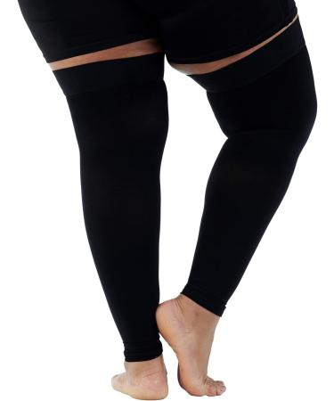 Mojo 7XL Thigh-High Compression Socks for Varicose Veins & Lymphedema - Black, Plus Size A609BL10 - 1 Pair - Buy Online on GoSupps.com